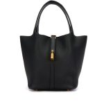 Hermès Black Clemence Picotin Lock 22 Gold Hardware